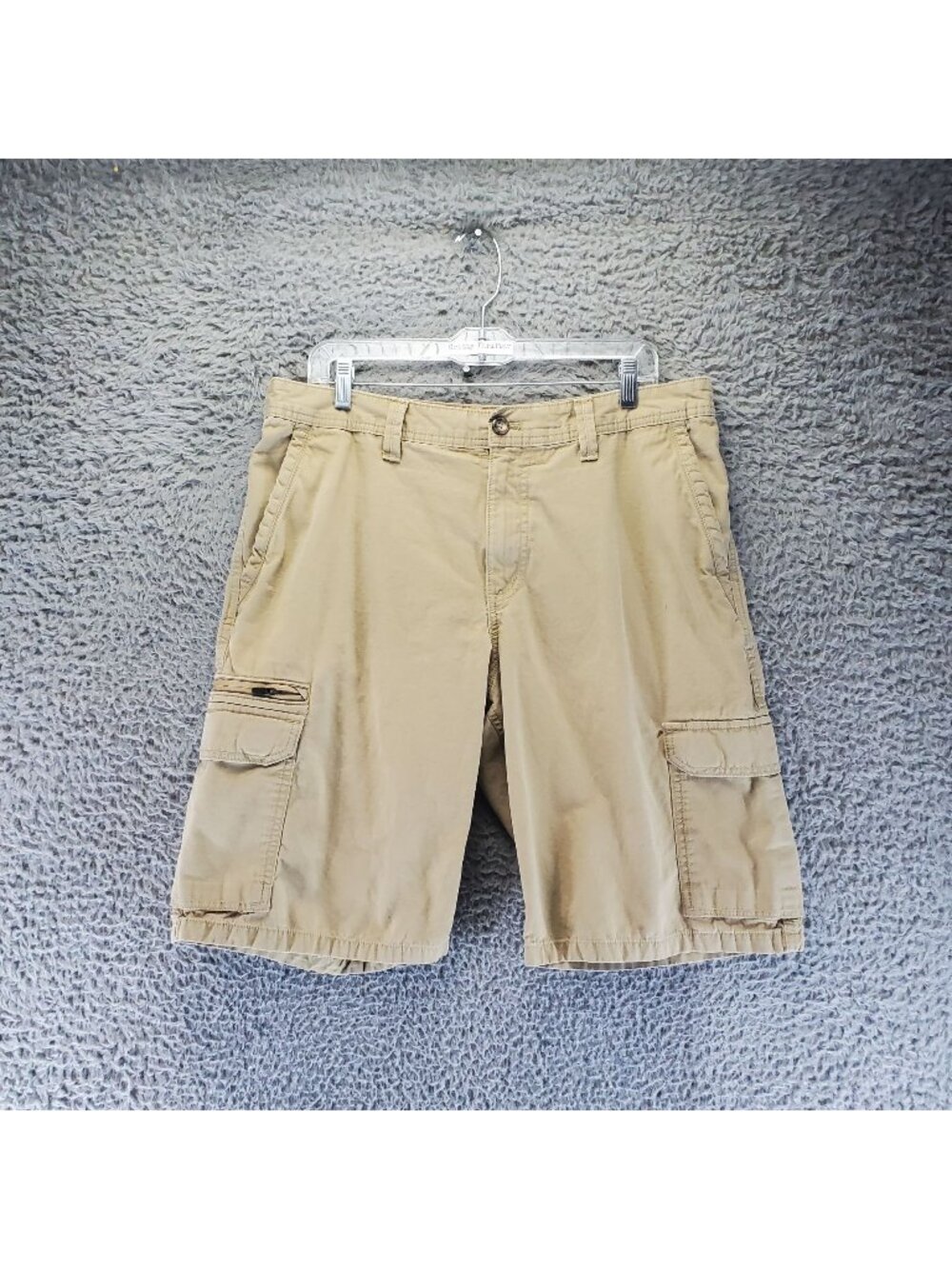 Eddie Bauer Shorts Mens 35 Tan Cargo Style 100% Cotton Gorpcore
